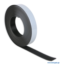 POWERTECH αυτοκόλλητη ταινία τύπου dual lock χριτς χρατς TIES-078, 25mm, 2.5m, μαύρη