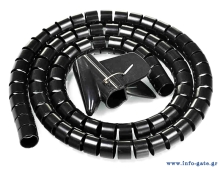 POWERTECH δεματικό καλωδίων TIES-083, πλαστικό, Φ20mm, 2m, μαύρο