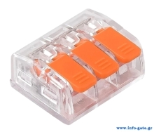 POWERTECH κλέμα σύνδεσης καλωδίων TOOL-0101, 3pin, 10τμχ