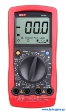 UNI-T ψηφιακό πολύμετρο αυτοκινήτων UT107, RPM/Dwell, test μπαταρίας