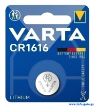 VARTA μπαταρία λιθίου CR1616, 3V, 1τμχ
