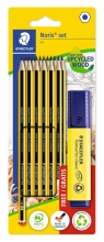 STAEDTLER σετ ξύλινα μολύβια με μαρκαδόρο υπογράμμισης Noris 120-BK12P1, εξάγωνα, ΗB, 13τμχ