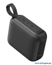 USAMS φορητό ηχείο YX015, 5W, Bluetooth, 1200mAh, μαύρο