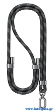 USAMS κορδόνι λαιμού για κινητά ZB316, 160cm, universal, μαύρο