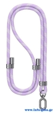USAMS κορδόνι λαιμού για κινητά ZB316, 160cm, universal, μωβ